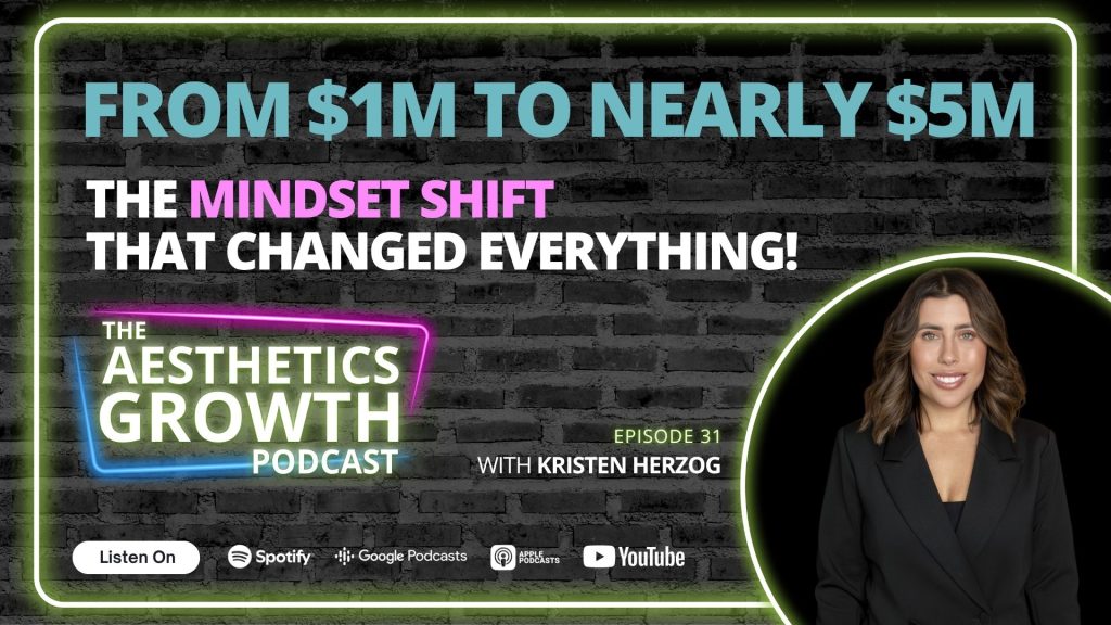 The Aesthetics Growth Podcast episode 31 with Dr. Kristen Herzog: How One Beauty Brand Grew to $5 Million Without Paid Ads